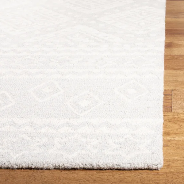 Safavieh Micro-Loop MLP501G 5&0x22 x 5&0x22 Round Grey, Ivory Area Rug