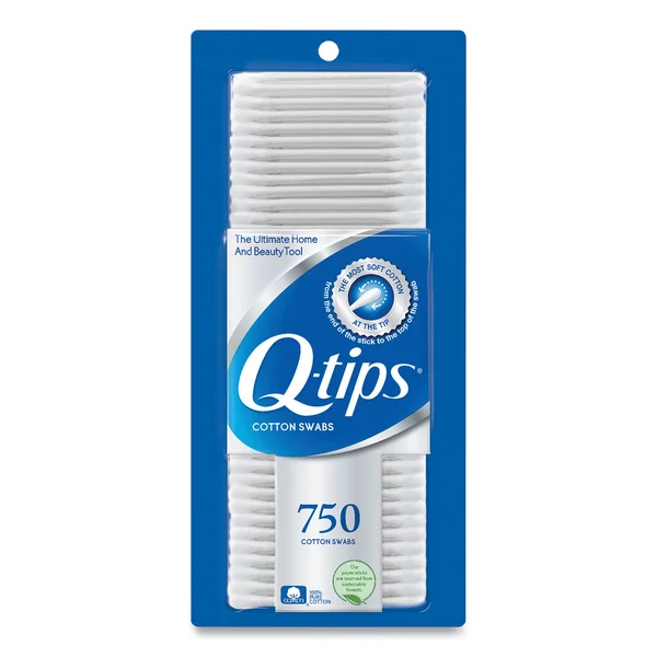Q-tips Cotton Swabs, 750/Pack, 12/Carton - UNI09824CT