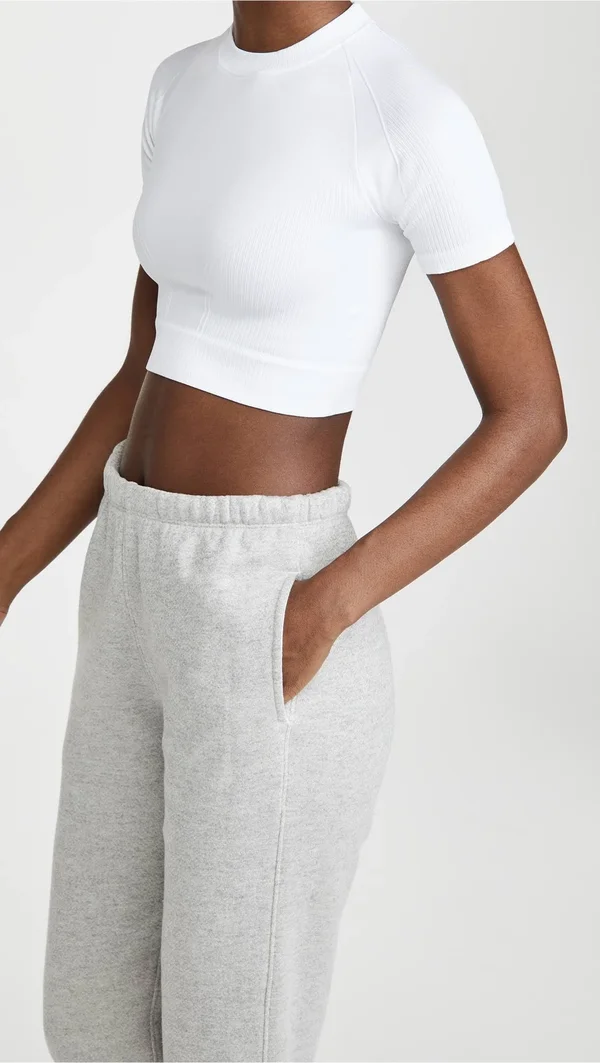 Alala Barre Seamless Tee White S