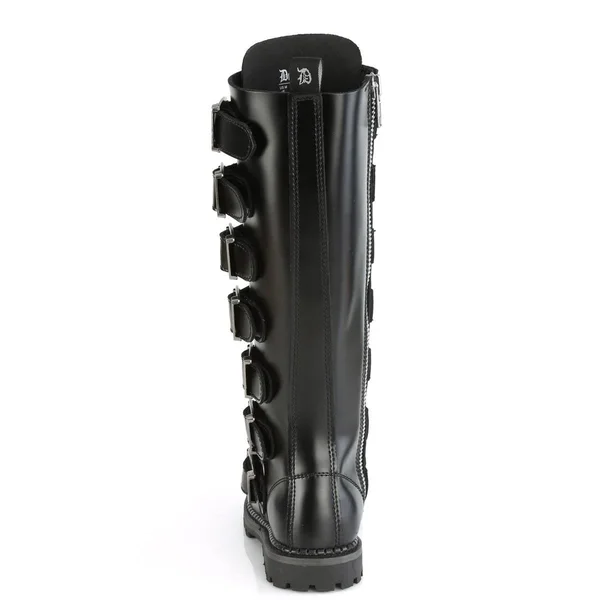 Demonia - Unisex Riot-21MP Boots Black Vegan, Size-12