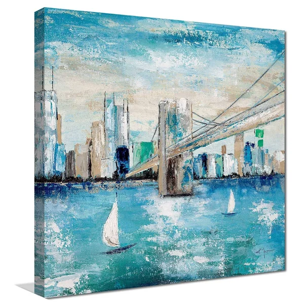 Catching The Wind 1x22 by Tava Studios Print on Canvas - Blue - 18x22 x 18x22 x 1x22