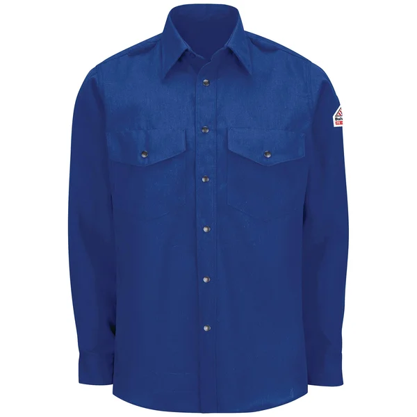 Bulwark - Snap-Front Uniform Shirt - Nomex IIIA - 4.5 oz. M - Royal Blue