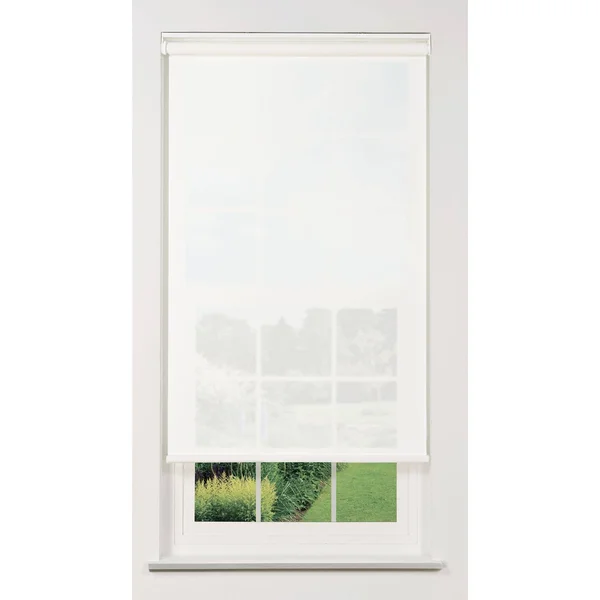 Linen Avenue Cordless 5% Solar Screen Standard Roller Shade, White 28 W x 78 H