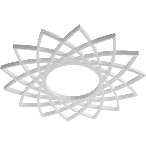 Ekena Millwork CMPP28EASNI 28x22OD x 10 3/4x22ID x 3/4x22P Eleanor Architectural Grade PVC Pierced Ceiling Medallion, Nickel