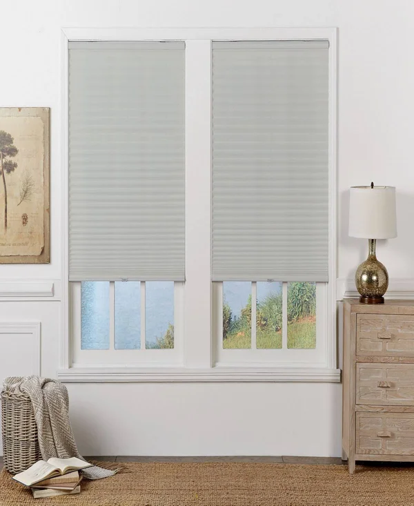 Cordless Light Filtering Pleated Shade - 38x64 - Silver Gra