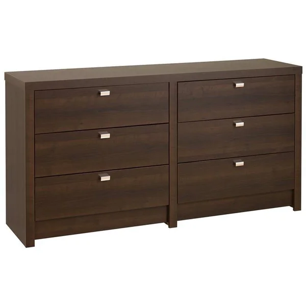 Prepac Espresso Designer Series 9 6 Drawer Dresser