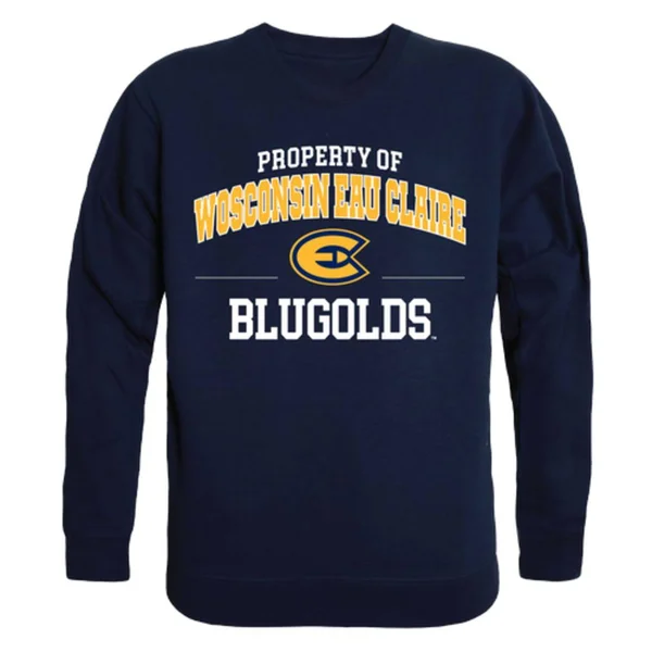 W Republic Uwec University of Wisconsin-Eau Claire Blugolds Property Crewneck Pullover Sweatshirt Sweater Navy X-Large - Men's, S
