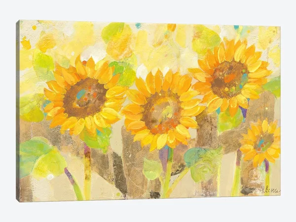 Albena Hristova Large Canvas Art Prints - Turn to The Sun ( Floral & Botanical > Flowers > Sunflowers art)