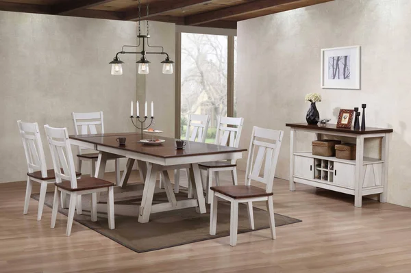 Bernards Winslow Farmhouse Cherry Dining Bench