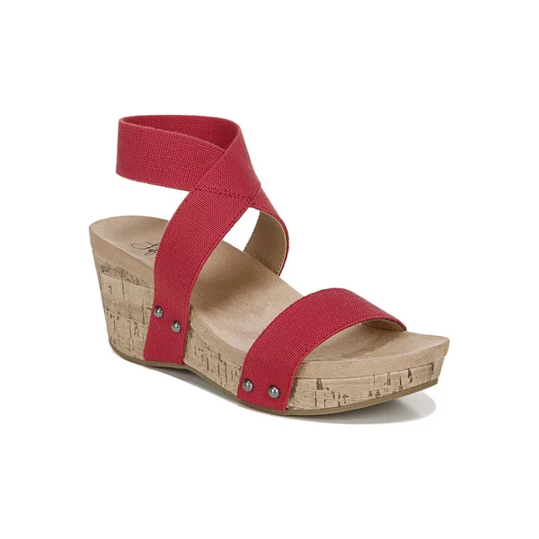 LifeStride Del Mar Women's Wedge Sandals - Size: 6.5, Red