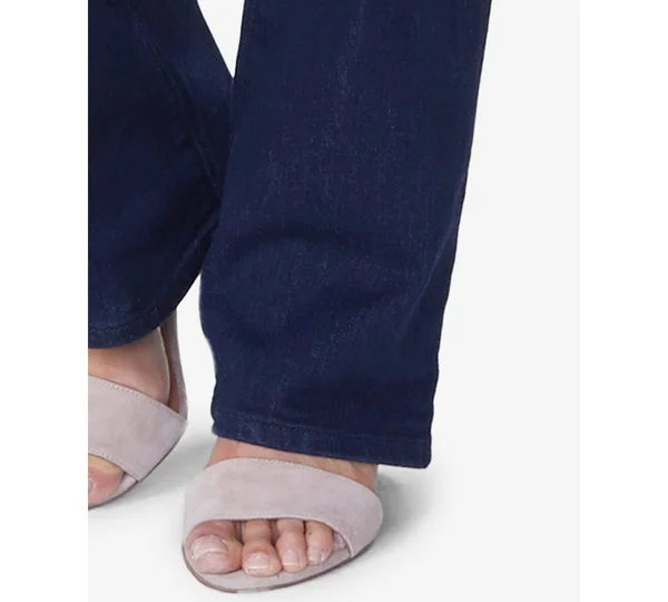 Nydj Barbara Bootcut Jeans in Petite - Rinse - Blue - 12p