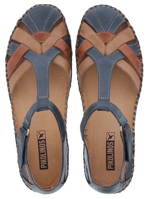 Pikolinos Puerto Vallarta 655-0732C5 Navy Blue Womens Leather Sandals