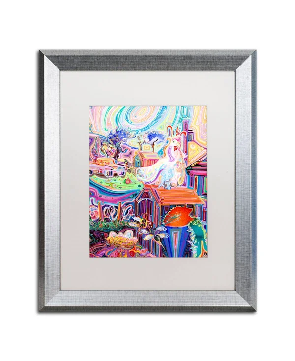 Trademark Fine Art ALI5659-S1620MF Poppycock by Josh Byer - White Matte, Silver Frame 16x20-Inch