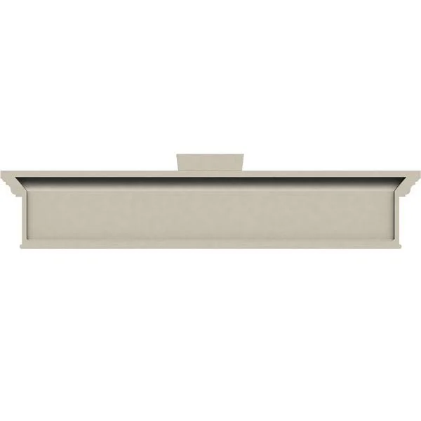 Ekena Millwork CRH07X60BTKF 60x22 Bottom Width x 64x22 Top Width x 7 1/4x22H x 1x22P, Craftsman Crosshead with Bottom Trim w/ Fl
