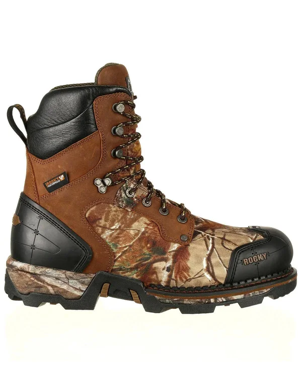 Men's Rocky 8 inch Maxx 800G Insulated Waterproof Boot Rks0322, Size: 11.5 Medium, Brown