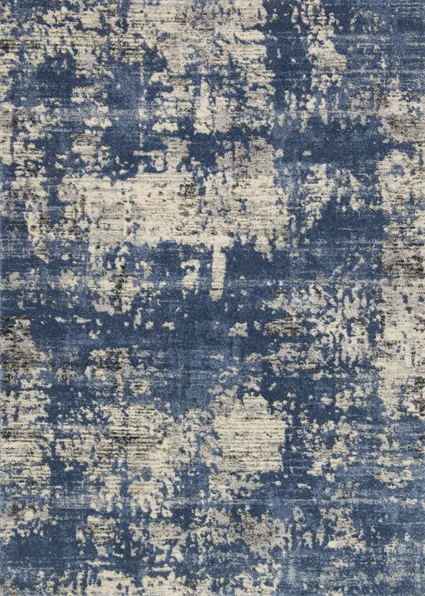 Loloi Emory Eb-11 5&3x22 x 7&7x22 Blue, Granite Rug