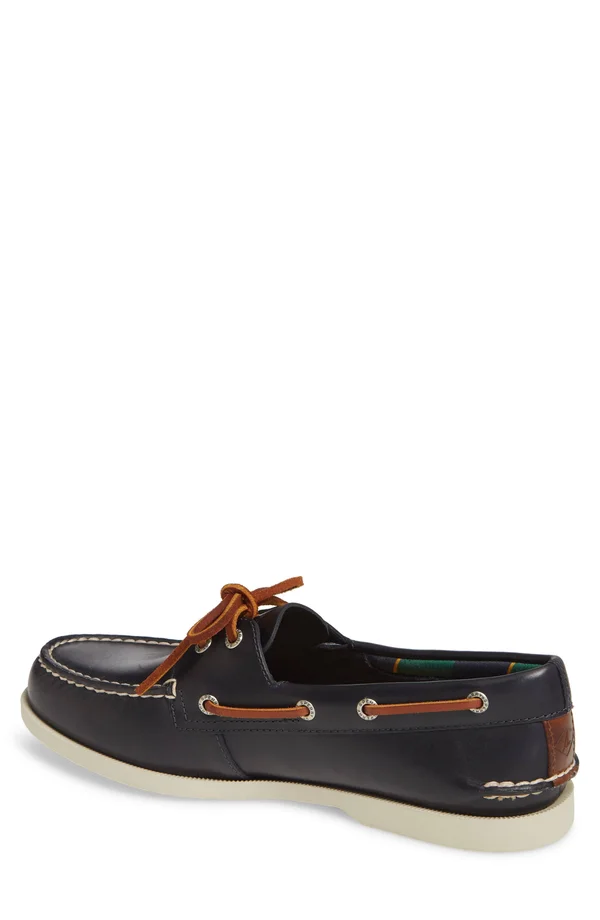 Sperry Top-Sider Men's Authentic Original 2-Eye Plush Varsity Boat Shoe, Size: 9.5, Navy Leather