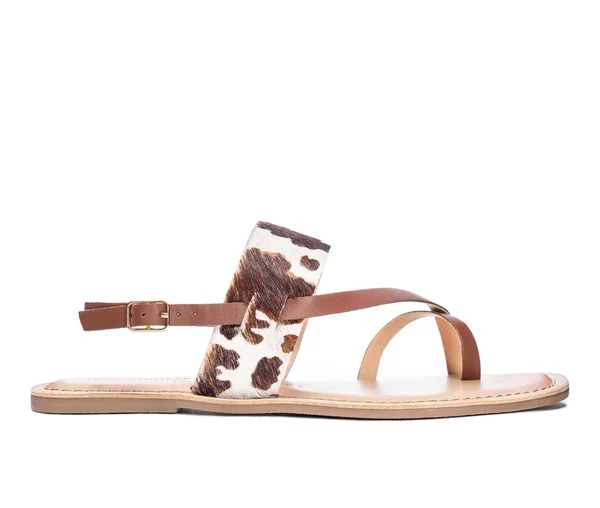 Chinese Laundry Reeba Genuine Calf Hair Slingback Sandal - Brown - 7 M