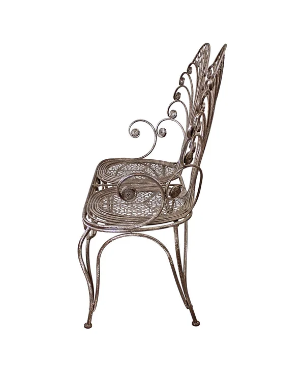 Design Toscano Grand Peacock Metal Garden Loveseat Bench