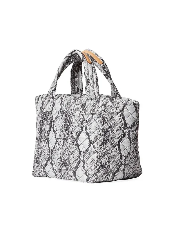 MZ Wallace Grey Snake Small Metro Tote