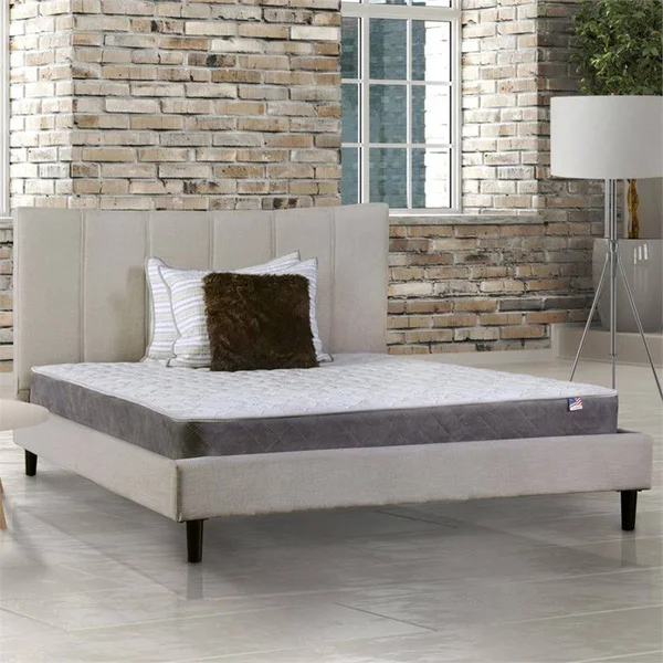Furniture of America Don 8-Inch Fabric Cal King Tight Top Mattress in White
