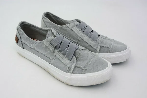 Blowfish Marley Sweet Gray Washed Canvas Slip on Comfortable Fashion Sneakers (5.5, Sweet Gray Color Washed Canva)