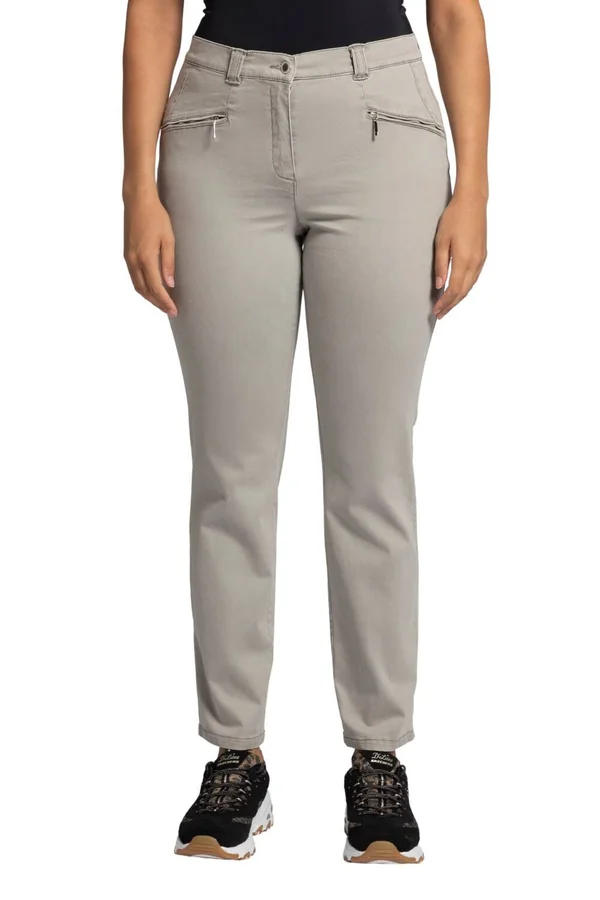Plus Size Straight Fit, Woman, Beige, Size: 16L, Cotton, Ulla Popken