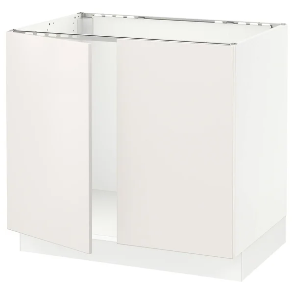 IKEA - SEKTION Base Cabinet for Sink + 2 Doors - white/Veddinge White, 36x24x30 59372814