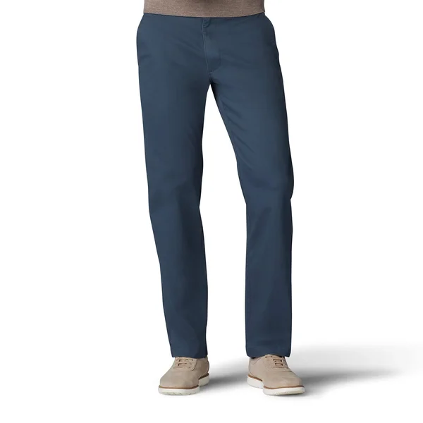 Lee Extreme Comfort Men's Straight Fit Khaki Pants - 34 32, Blue