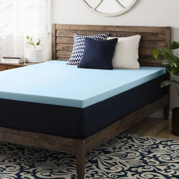 4 inch Gel Memory Foam Mattress Topper - Crown Comfort - Twin