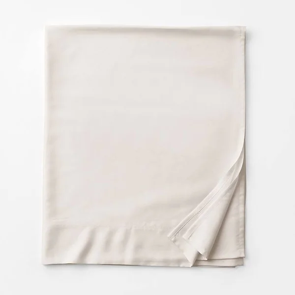 Legends Hotel Tencel Lyocell Sateen Flat Sheet - Buff - Beige - Size King, The Company Store