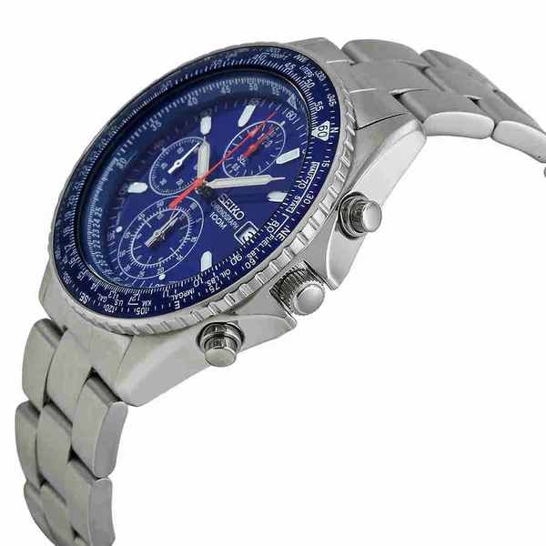 Seiko Men's Stainless-Steel Japanese Quartz Dress Watch, Blue