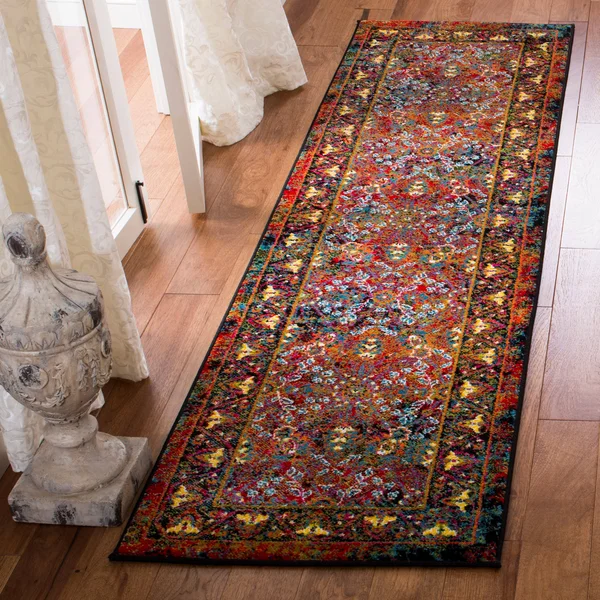Safavieh CHR918Q Cherokee Red, Black Area Rug - 8& x 10&