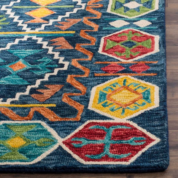 Safavieh Aspen APN501A 4&0x22 x 6&0x22 Navy - Gold Area Rug
