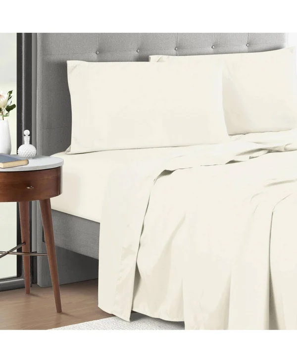 Sunham Microfiber Anti Bacterial POLYGIENE Sheet Set, White