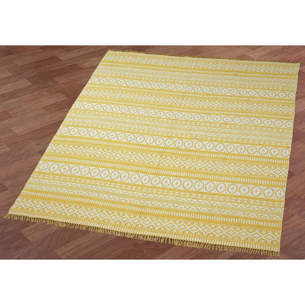 Complex Yellow Geo 2 ft. 6 in. x 8 ft. Runner