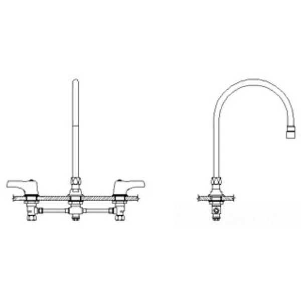 23T Widespread Gooseneck Chrome Delta 23C643-R7