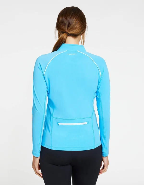 Sun Protective Long Sleeve Zip Top for Women UPF50+ - UV Protection Black