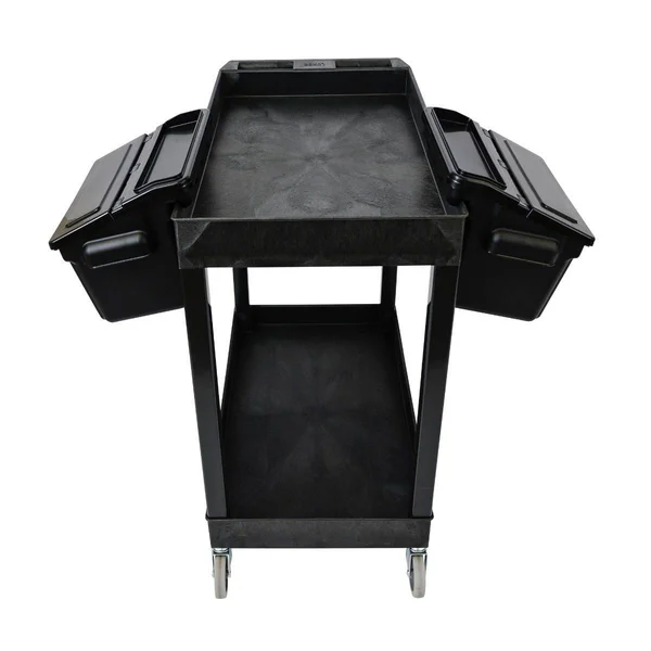 Luxor Two Shelf Cart with Outrigger Bins