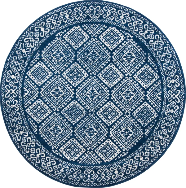 Safavieh Clearance Tulum TUL264N Navy Rug, 6&7x22x6&7x22 - Round