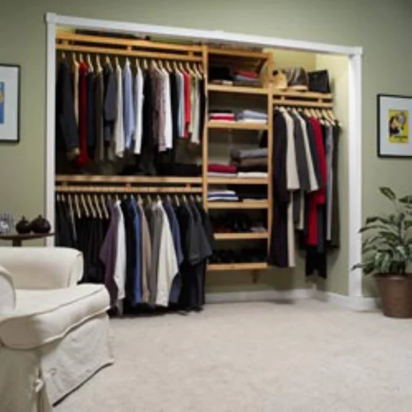 John Louis Home Standard Shelving System for 6-10 Closets - Honey Maple