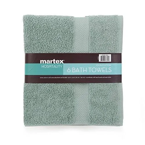 Martex Commercial Bath Towel - Aqua, Pack of 6