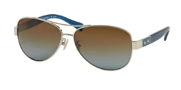 Coach HC7047 L103 Christina Sunglasses - Silver/Blue