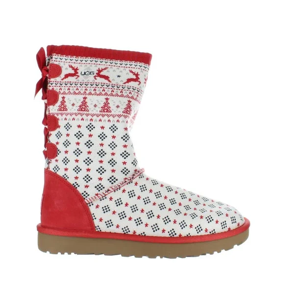 Ugg Zappos 20th x Holiday Sweater Boot Women's Shoes Ribbon Red : 8 B