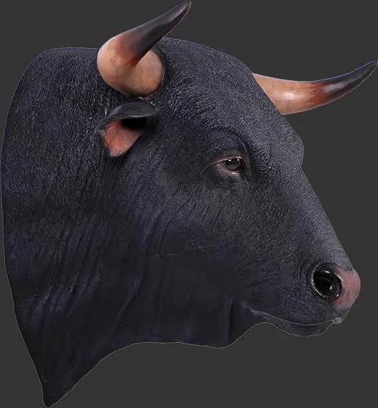 Spanish Bull Head Wall Decor Statue