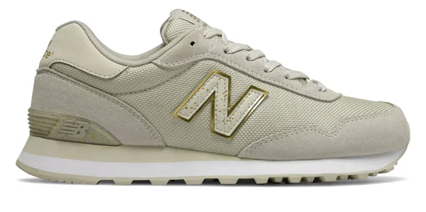 New Balance Classics WL515v1 Women's Running Shoes Oyster/Gold : 5 D - Wide