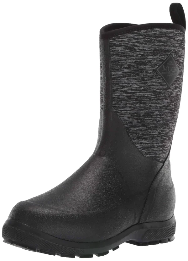 Muck KEL-1JER Kid's Element Boot - Black, Heather Jersey