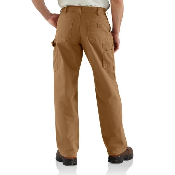 Carhartt Men's Flannel Lined Washed Duck Dungaree, Moss