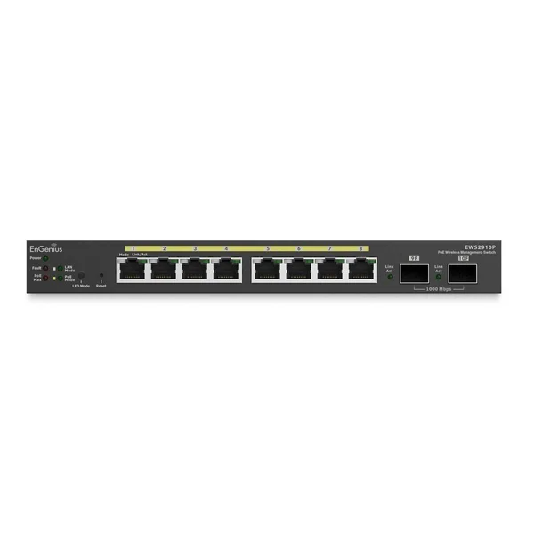 EnGenius Neutron Series EWS2910P Managed Switch - 8 PoE Ethernet Ports & 2 SFP Ports