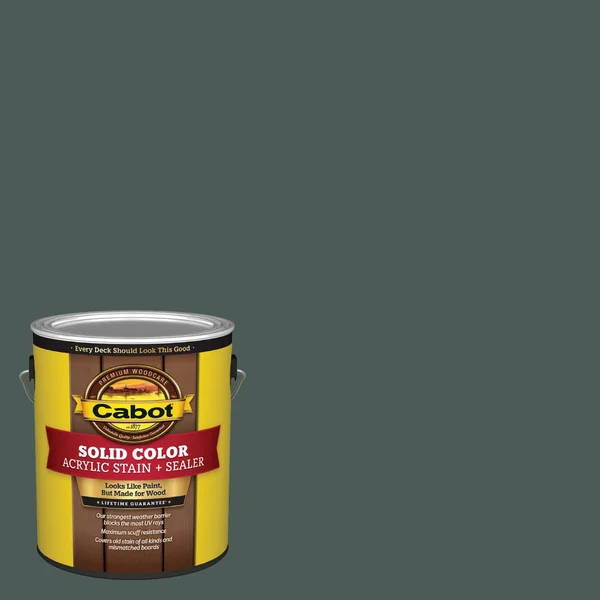 Cabot Foothill Solid Exterior Wood Stain and Sealer (1-Gallon) in Blue - FOOTHILL-238846